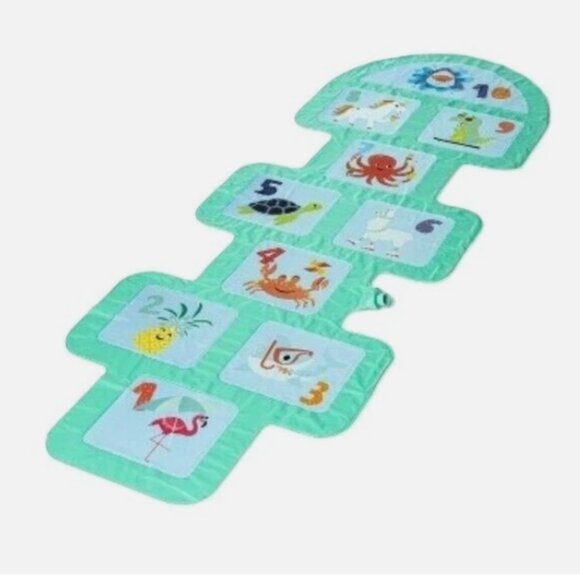 Sun Squad Inflatable Hopscotch Sprinkler‎ w/ Sea Animal Theme 88.25" x 30… - Picture 2 of 3